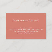 Boho Vintage Blume Rabattkarte (Rückseite)