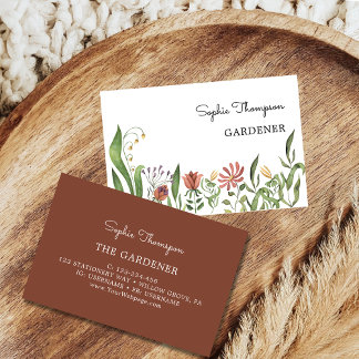 Boho-Vintage-Blumen floral Visitenkarte