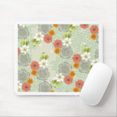 Boho Vintage Blumen Mousepad (Mit Mouse)
