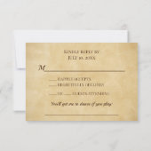 Boho Vintage Blumengestelle RSVP Karte (Rückseite)