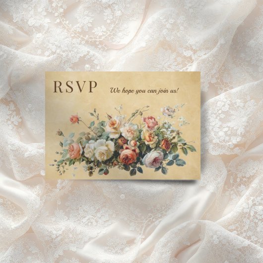 Boho Vintage Blumengestelle RSVP Karte