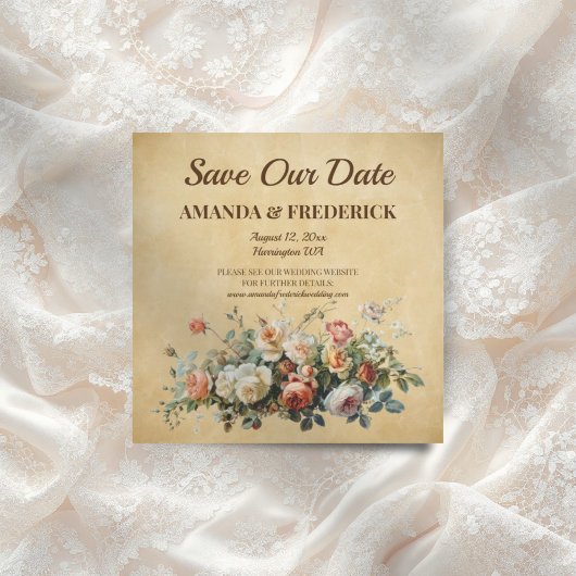 Boho Vintage Blumengestelle Save The Date