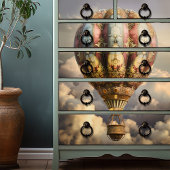 Boho Vintage Bohemische Heißluftballon Dekoupage Seidenpapier