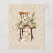 Boho Vintage Botanische Hochzeitskarte (Rückseite)