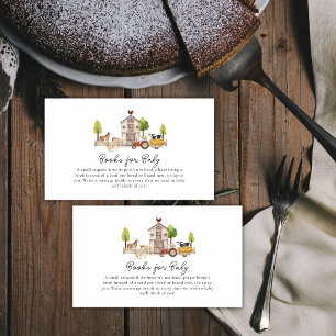 Boho Vintage Farmer Traktor Bücher für Baby Shower Begleitkarte
