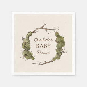 Boho Vintage Floral Baby Shower Servietten