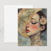 Boho Vintage Frau und Halbmond (Vorne/Hinten)