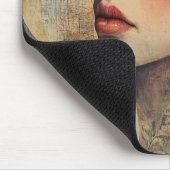 Boho Vintage Frau und Halbmond Mousepad (Ecke)