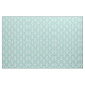 Boho-Vintage grün weiß floral eleganter Damast Stoff (Fat Quarter (45,7 x 55,9 cm))