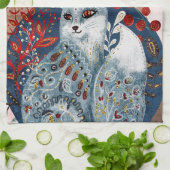 Boho Vintage Katze Danke Koch Geschirrtuch (Gefaltet)
