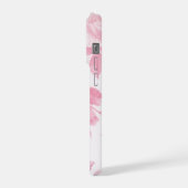 Boho Vintage Land schick weißen rosa Rosen Blumens iPhone Hülle (Linke Seite)