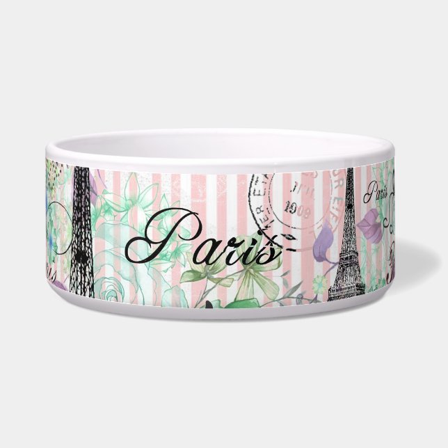 Boho Vintage Maneque schwarz rosa Rosen Blütenblüt Napf (Links)