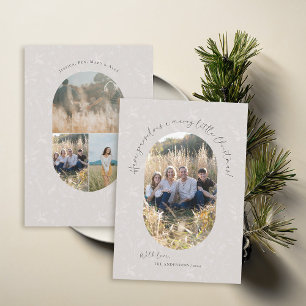 Boho Vintage Minimalist Erdiges Weihnachtsfoto Feiertagskarte
