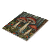 Boho vintage mushrooms woodland forest fliese (Seite)