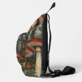 Boho Vintage Pilze Wald Crossbody Bag (Rechts)
