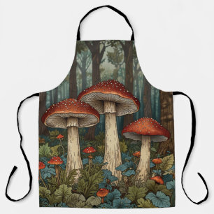 Boho-Vintage-Pilze-Wald-Forst Schürze