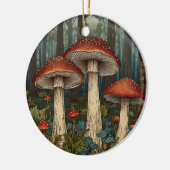 Boho Vintage Pilze Wald Keramik Ornament (Links)