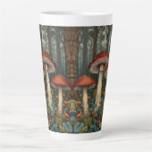 Boho Vintage Pilze Wald Milchtasse (Vorderseite)