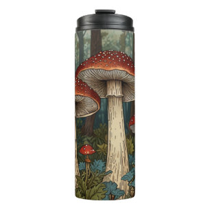 Boho Vintage Pilze Wald Thermosbecher