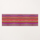 Boho Vintage Rot Violette Streifen -  Yogamatte (Vorderseite (Horizontal))