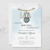 Boho Vintage Salbei Einladung (Vorderseite)