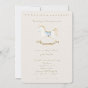 Boho Vintage Schaukelpferd Cowboy Baby Shower Einladung