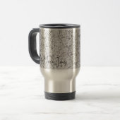 Boho-Vintage-Spitzenmuster Reisebecher (Vorderseite Links)