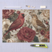 Boho Vintage Vögel & Blumenmotive Seidenpapier (Handwerk)