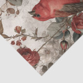 Boho Vintage Vögel & Blumenmotive Seidenpapier (Detail)
