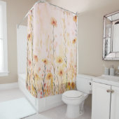 Boho Vintage Wildblumen Duschvorhang (Beispiel)