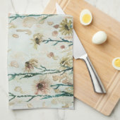 Boho Vintage Wildblumen Geschirrtuch (Viertel Falte)