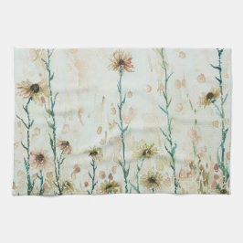 Boho Vintage Wildblumen Geschirrtuch