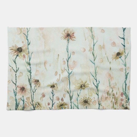 Boho Vintage Wildblumen Geschirrtuch (Horizontal)