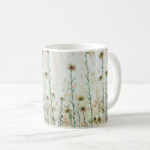 Boho Vintage Wildblumen Kaffeetasse