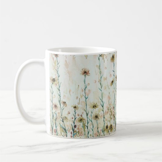 Boho Vintage Wildblumen Kaffeetasse (Links)