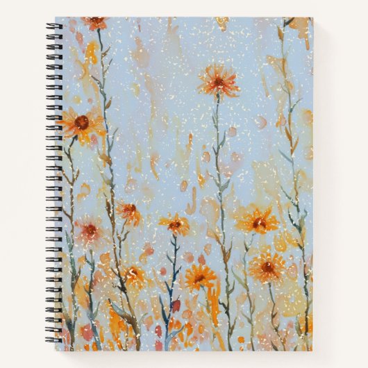 Boho Vintage Wildblumen Notizblock (Vorderseite)