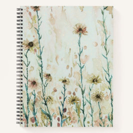 Boho Vintage Wildblumen Notizblock