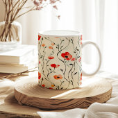 Boho Vintages Rotmohnmuster Kaffeetasse