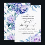 Boho Violet Watercolor Peonies Floral Bat Mitzvah Einladung<br><div class="desc">Lila florale Fledermaus Mitzvah-Einladung mit Aquarellpeony-Blume mit passendem Blumenmuster. Personalisieren Sie Ihre persönlichen Daten,  indem Sie Ihre eigenen Daten hinzufügen. Diese Einladung ist perfekt für jede Fledermausmitzvah Thema und Saison.</div>