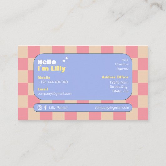 Boho Visitenkarte (Rückseite)