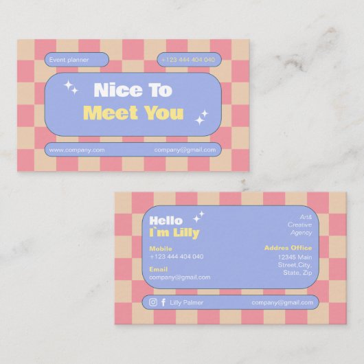 Boho Visitenkarte (Vorne/Hinten)