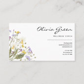 Boho Visitenkarte, Weibliche Wasserfarben Visitenkarte (Rückseite)