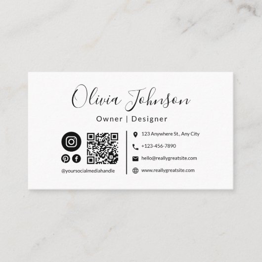 Boho-Visitenkartenvorlage Visitenkarte (Vorderseite)