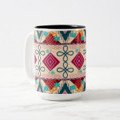 Boho-Volks kunst Zweifarbige Tasse (Vorderseite Links)