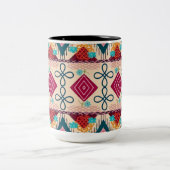 Boho-Volks kunst Zweifarbige Tasse (Mittel)