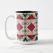 Boho-Volks kunst Zweifarbige Tasse (Links)