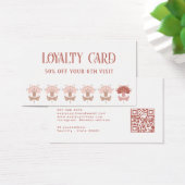 boho volkskunst Blume qr Code-Treuekarte (Schreibtisch)