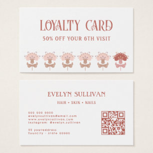 boho volkskunst Blume qr Code-Treuekarte