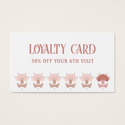 boho volkskunst Blume qr Code-Treuekarte (Vorderseite)