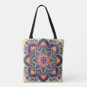 Boho-Volkskunst-Blume Tasche (Rückseite)